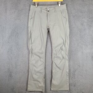 Prana Halle Pants Women 8 Nylon Stretch Travel Convertible Roll Up Camp Hike